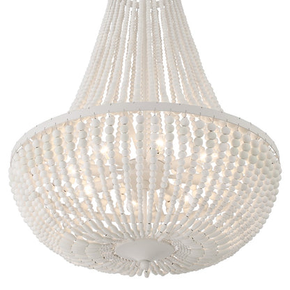 Crystorama Rylee 8 Light Chandelier, Matte White
