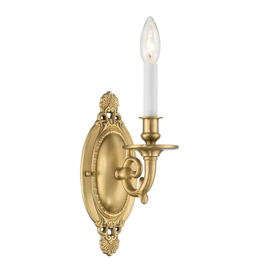 Crystorama Milford 1 Light 4.25" Sconce, Aged Brass - 621-AG