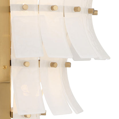 Crystorama Abigail 3 Light Sconce, White/Brass/Gold