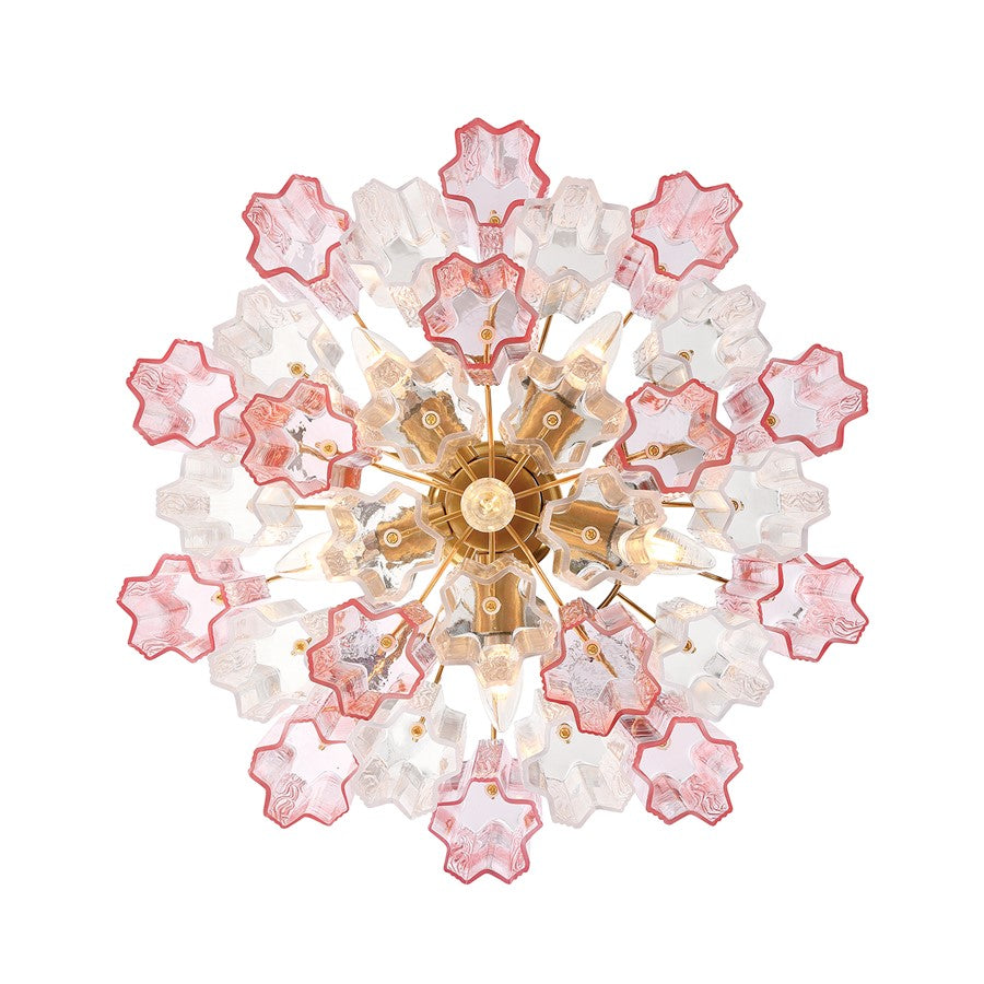 Crystorama Addis 4 Light Mini Chandelier, Aged Brass/Gold/Spring