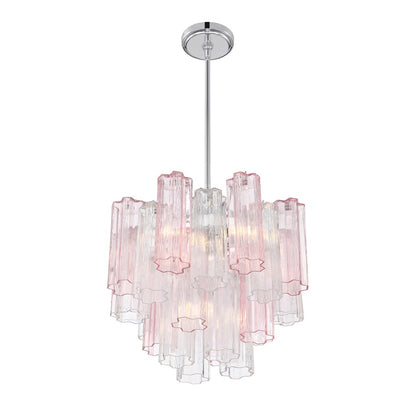 Crystorama Addis 4 Light Mini Chandelier, Chrome/Spring