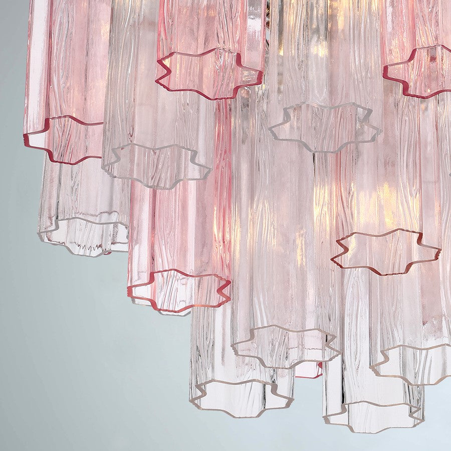Crystorama Addis 4 Light Mini Chandelier, Chrome/Spring
