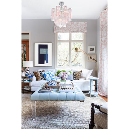 Crystorama Addis 4 Light Mini Chandelier, Chrome/Spring