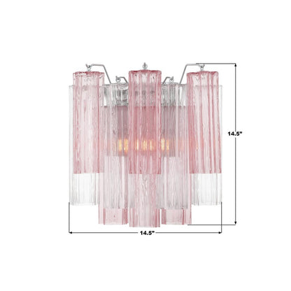 Crystorama Addis 2 Light 15" Sconce, Chrome/Spring