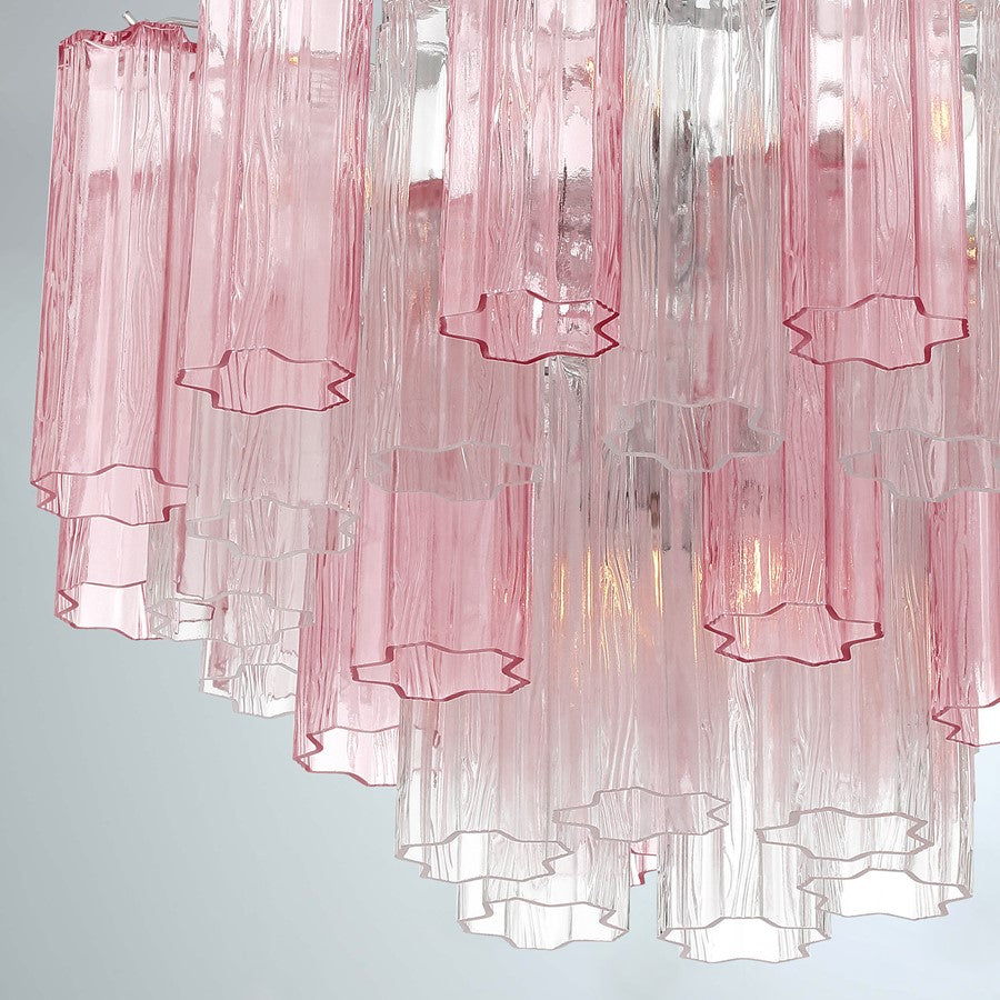 Crystorama Addis 6 Light Chandelier, Chrome/Spring
