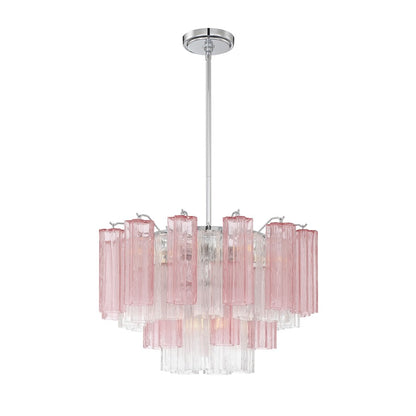 Crystorama Addis 9 Light Chandelier, Chrome/Spring - ADD-308-CH-SP