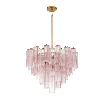 Crystorama Addis 12 Light Chandelier, Brass/Gold/Spring