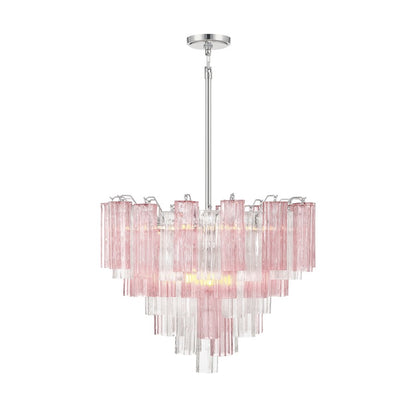 Crystorama Addis 12 Light Chandelier, Chrome/Spring