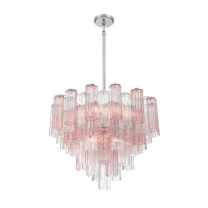 Crystorama Addis 12 Light Chandelier, Chrome/Spring