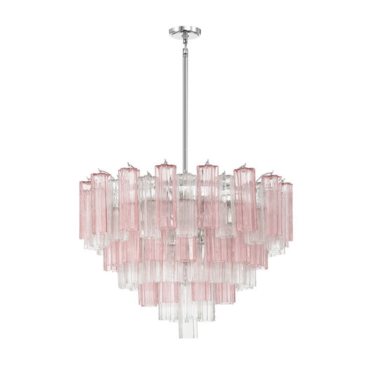 Crystorama Addis 16 Light Chandelier, Chrome/Spring