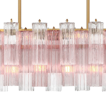 Crystorama Addis 14 Light Linear Chandelier, Brass/Gold/Spring