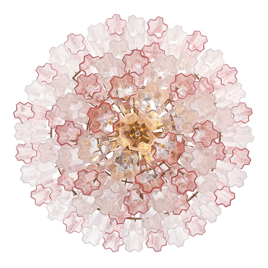 Crystorama Addis 20 Light Chandelier, Brass/Gold/Spring