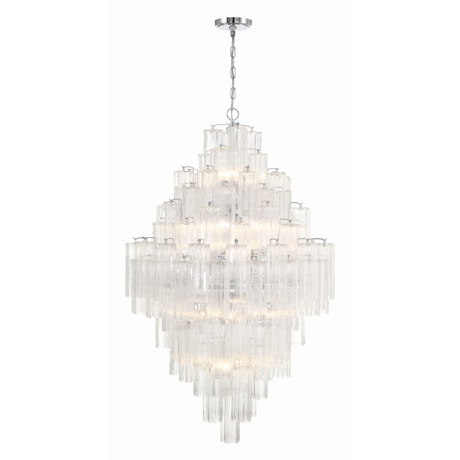 20 Light Chandelier, Polished Chrome