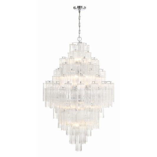 20 Light Chandelier, Polished Chrome