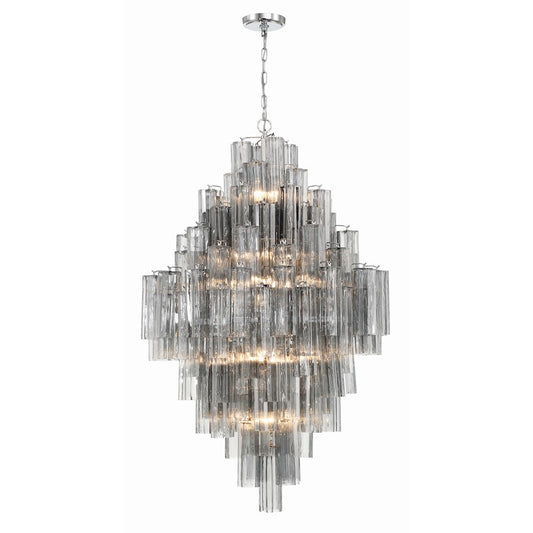 20 Light Chandelier, Polished Chrome