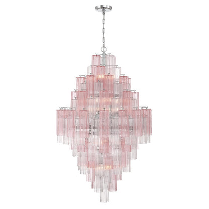 Crystorama Addis 20 Light Chandelier, Chrome/Spring