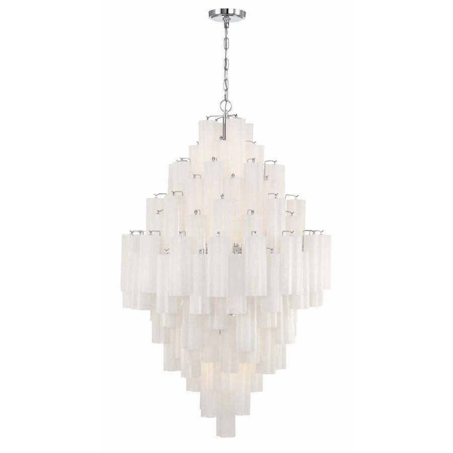 20 Light Chandelier, Polished Chrome