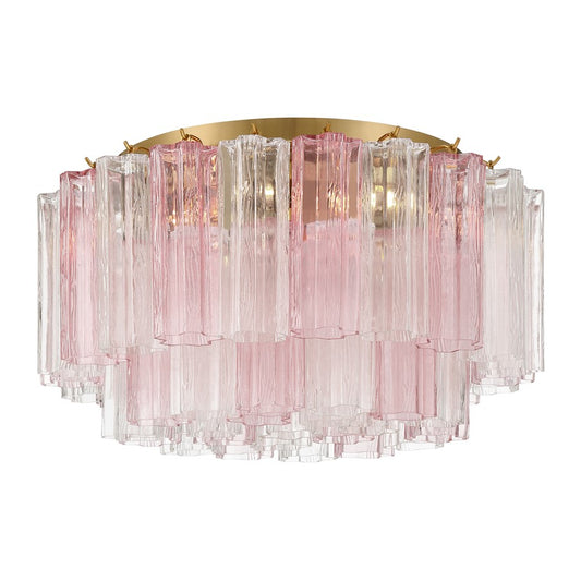 Crystorama Addis 7 Light Flush, Brass/Gold/Spring - ADD-321-AG-SP