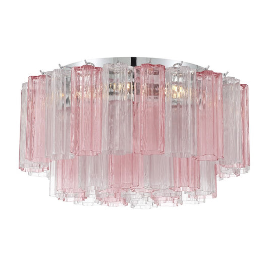 Crystorama Addis 7 Light Flush , Chrome/Spring - ADD-321-CH-SP