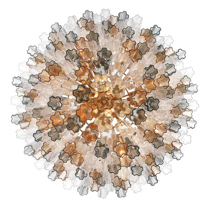 Crystorama Addis 28 Light 49" Chandelier, Aged Brass/Autumn