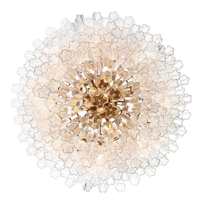 Crystorama Addis 28 Light 49" Chandelier, Aged Brass/Clear