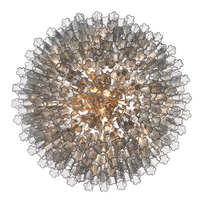 Crystorama Addis 28 Light 49" Chandelier, Aged Brass/Smoke