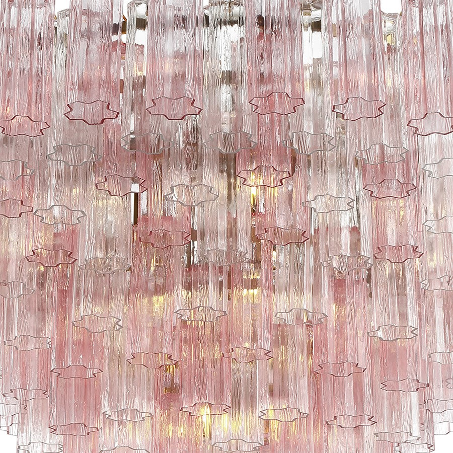 Crystorama Addis 28 Light 49" Chandelier, Aged Brass/Spring