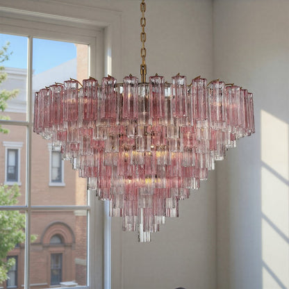 Crystorama Addis 28 Light 49" Chandelier, Aged Brass/Spring