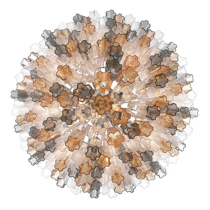 Crystorama Addis 28 Light 49" Chandelier, Polished Chrome/Autumn