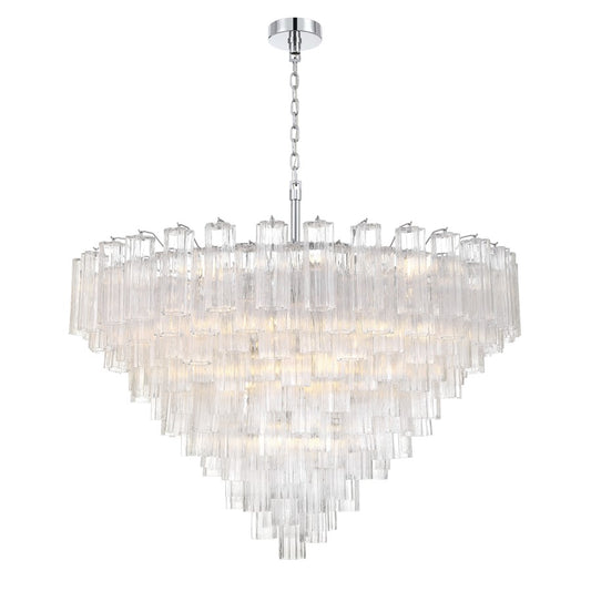 Crystorama Addis 28 Light 49" Chandelier, Polished Chrome/Clear - ADD-327-CH-CL