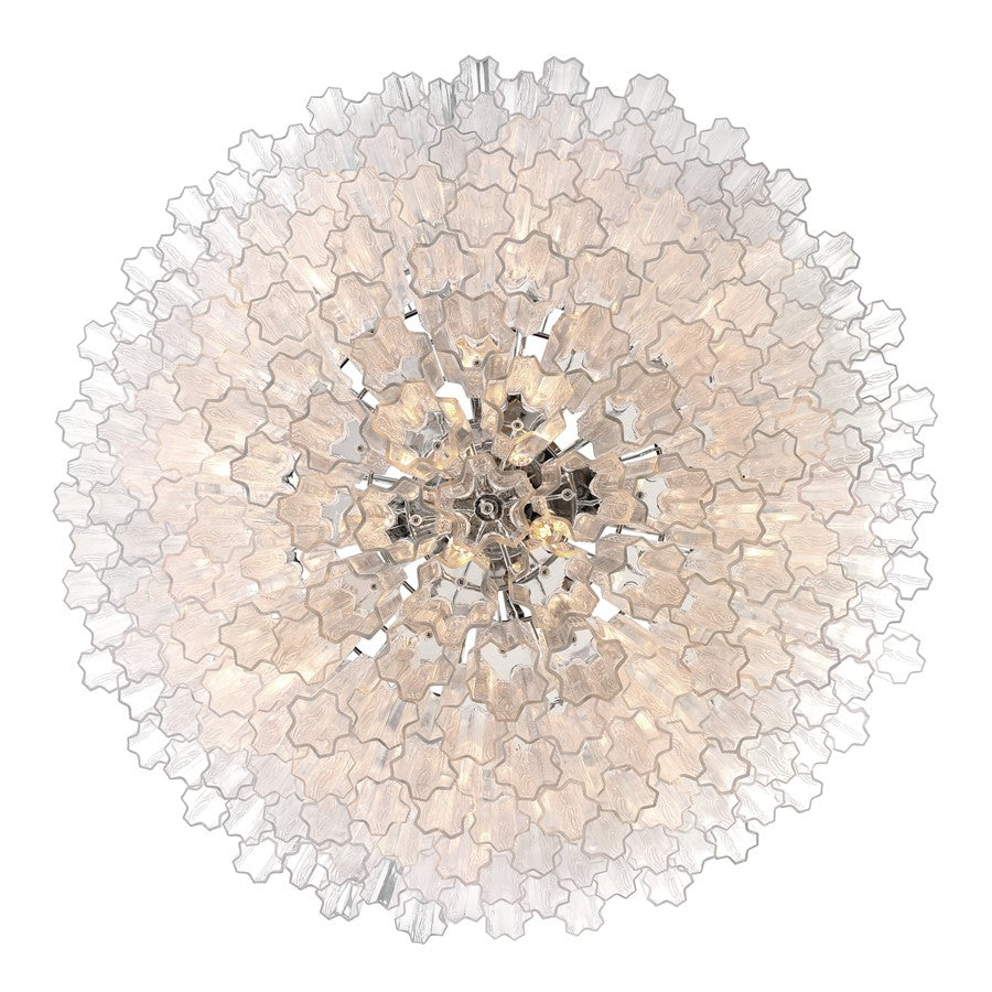 Crystorama Addis 28 Light 49" Chandelier, Polished Chrome/Clear
