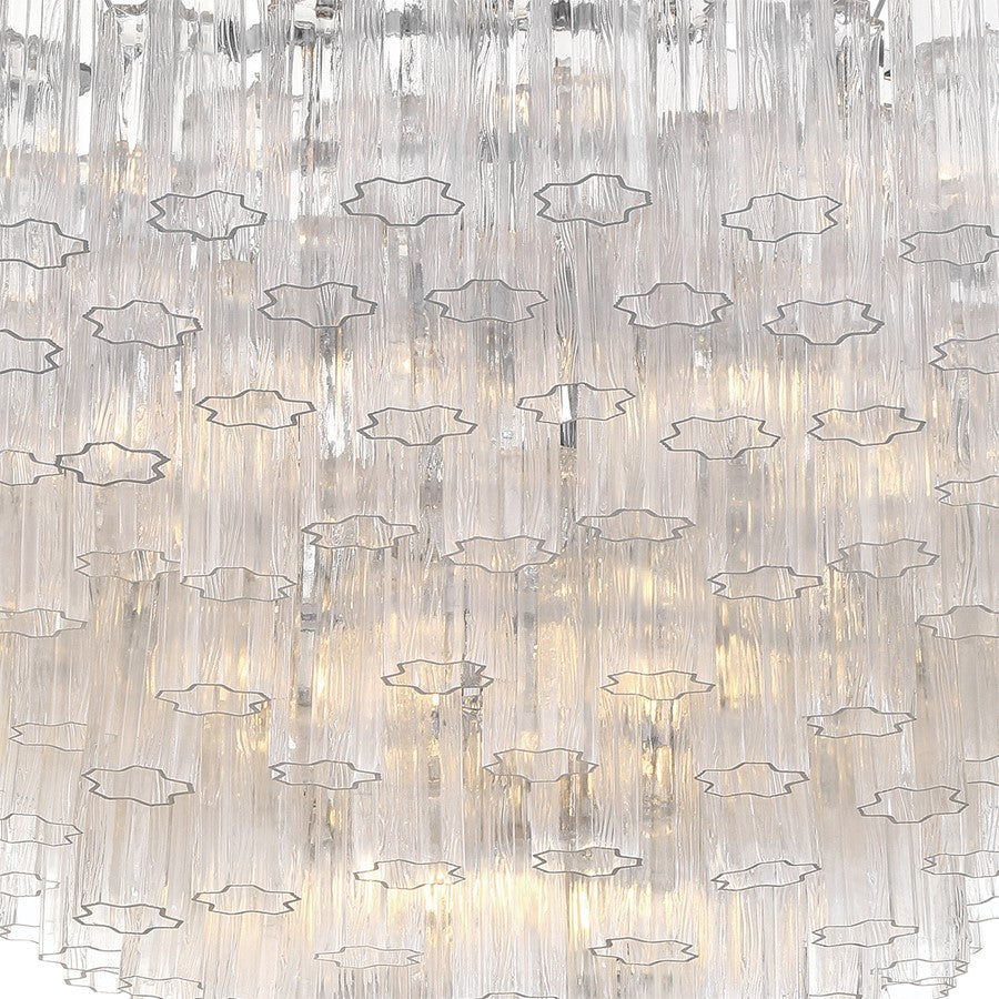 Crystorama Addis 28 Light 49" Chandelier, Polished Chrome/Clear