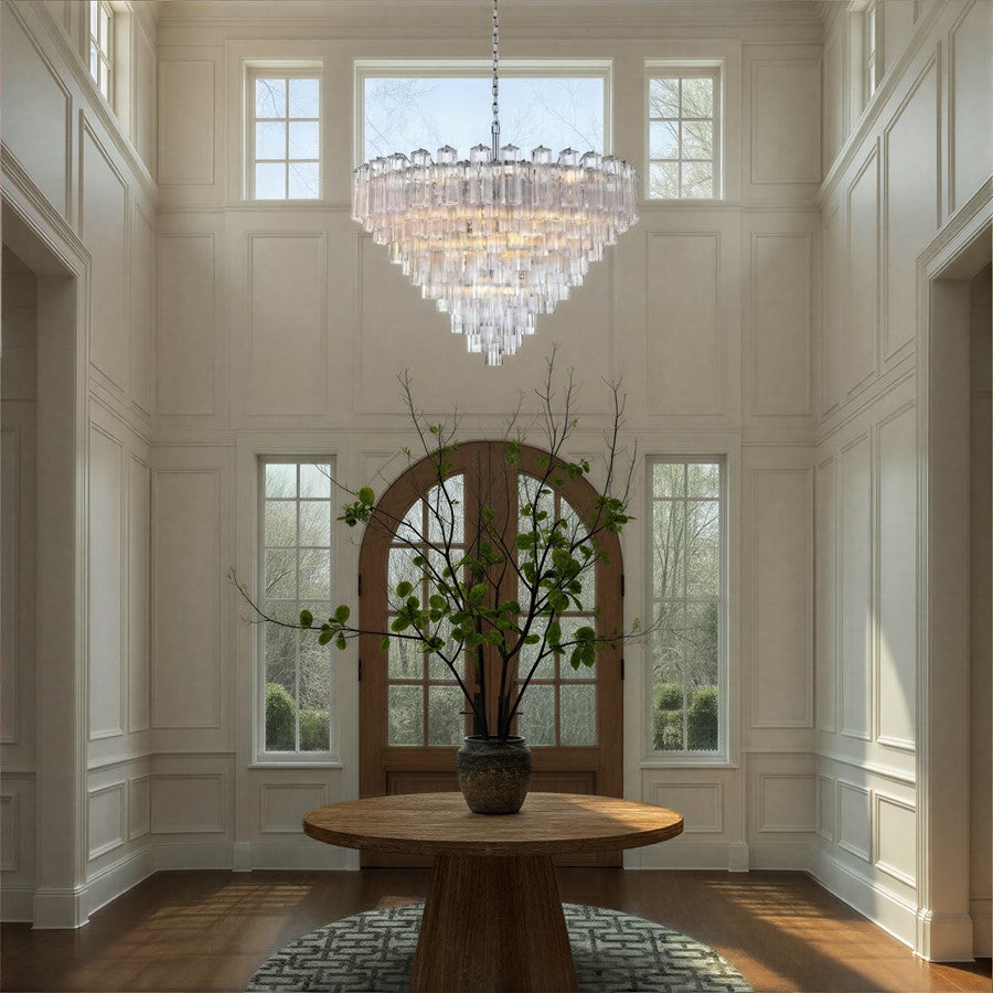 Crystorama Addis 28 Light 49" Chandelier, Polished Chrome/Clear