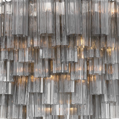 Crystorama Addis 28 Light 49" Chandelier, Polished Chrome/Smoke
