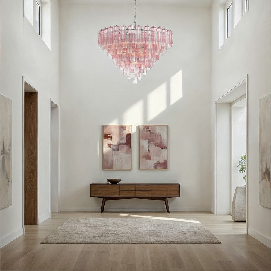 Crystorama Addis 28 Light 49" Chandelier, Polished Chrome/Spring