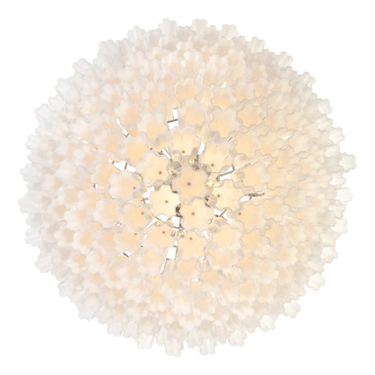 Crystorama Addis 28 Light 49" Chandelier, Polished Chrome/White