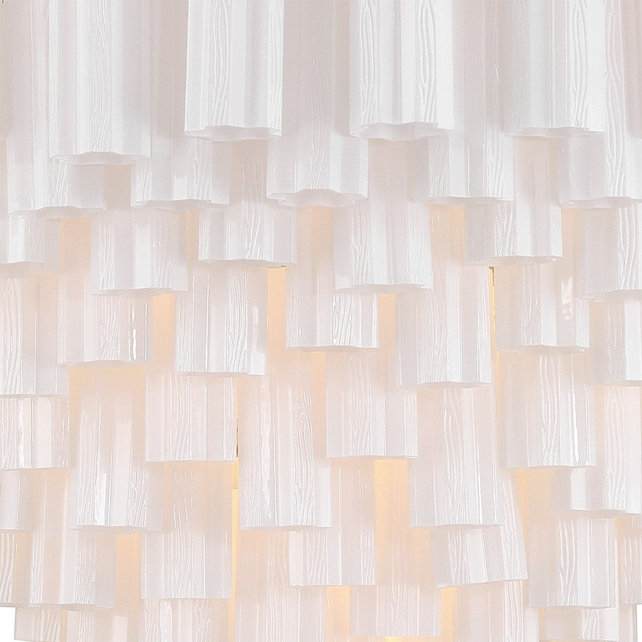 Crystorama Addis 28 Light 49" Chandelier, Polished Chrome/White