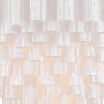 Crystorama Addis 28 Light 49" Chandelier, Polished Chrome/White
