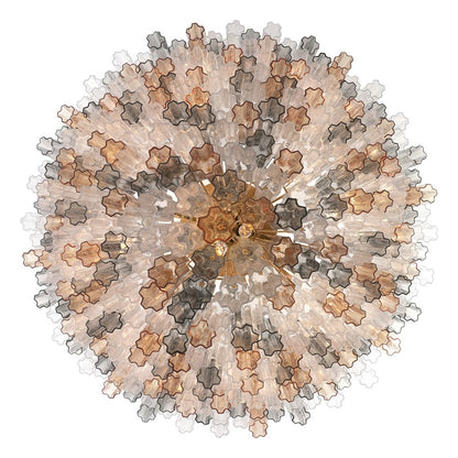 Crystorama Addis 40 Light 62" Chandelier, Aged Brass/Autumn