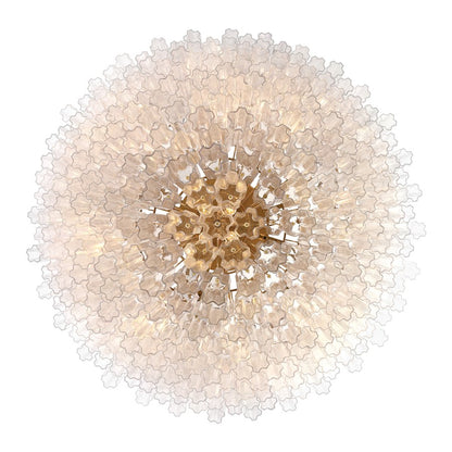 Crystorama Addis 40 Light 62" Chandelier, Aged Brass/Clear