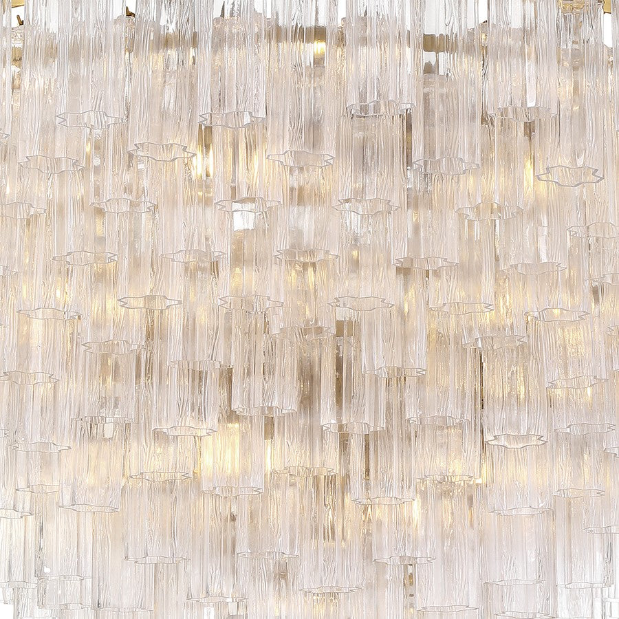 Crystorama Addis 40 Light 62" Chandelier, Aged Brass/Clear