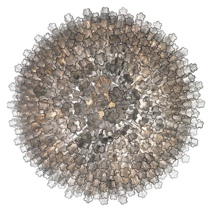 Crystorama Addis 40 Light 62" Chandelier, Polished Chrome/Smoke