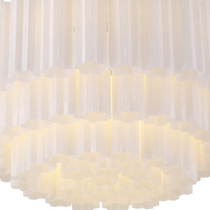 Crystorama Addis 16Lt Flush Mount, Chrome/Tronchi Glass White