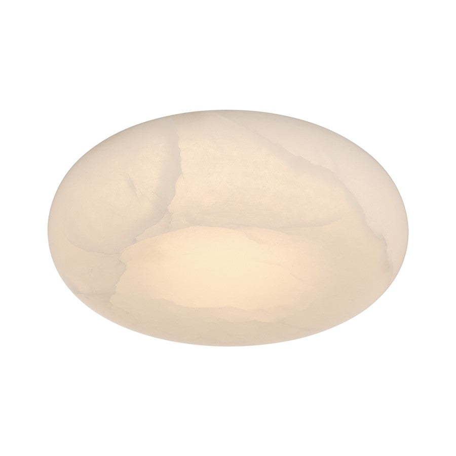 Crystorama Acme 1 Light 16" Flush/Semi Flush, Aged Brass/White