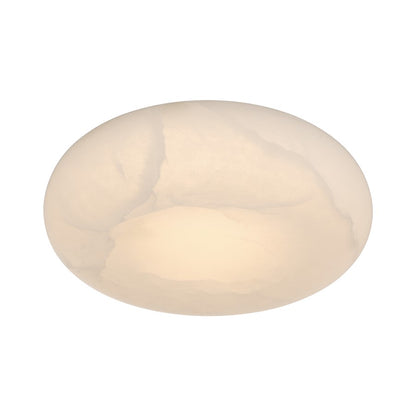 Crystorama Acme 1 Light 16" Flush/Semi Flush, Aged Brass/White