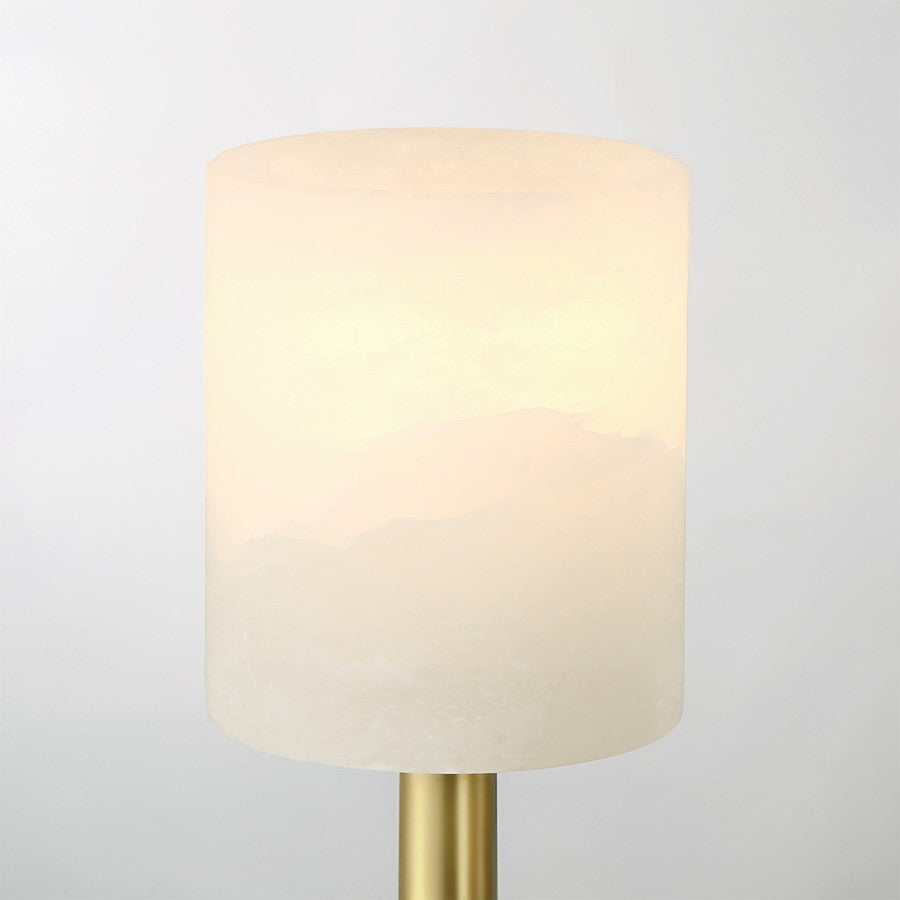 Crystorama Aragon 1 Light 4.5" Sconce, Soft Brass/White
