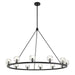 Crystorama Aragon 12 Light Chandelier, Matte Black/Clear - ARA-10266-MK