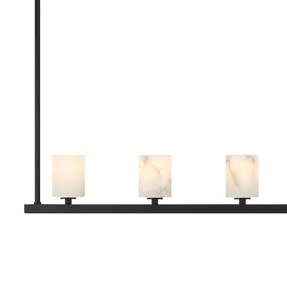 7 Light Chandelier, Matte Black