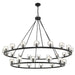 Crystorama Aragon 30 Light Chandelier, Matte Black/Clear - ARA-10269-MK