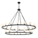 Crystorama Aragon 30 Light Chandelier, Matte Black/White - ARA-10269-MK-ST